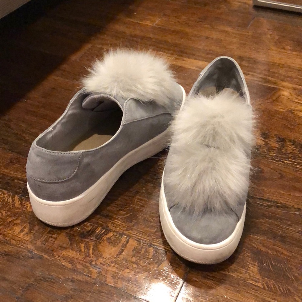 Grey slip on sneakers